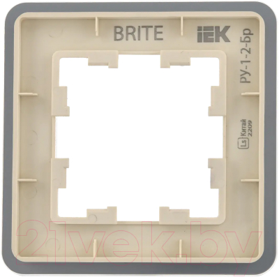 Рамка для выключателя IEK Brite BR-M12-G-41-K98 (песчаный)