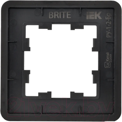 Рамка для выключателя IEK Brite BR-M12-G-41-K02 (черный)