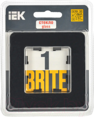 Рамка для выключателя IEK Brite BR-M12-G-41-K02 (черный)