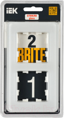 Рамка для выключателя IEK Brite BR-M22-G-41-K01 (белый)
