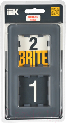 Рамка для выключателя IEK Brite BR-M22-G-41-K53 (графит)