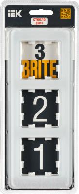 Рамка для выключателя IEK Brite BR-M32-G-41-K01 (белый)