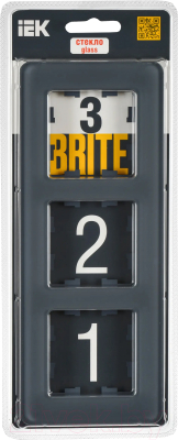 Рамка для выключателя IEK Brite BR-M32-G-41-K53 (графит)