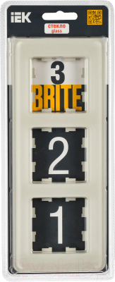 Рамка для выключателя IEK Brite BR-M32-G-41-K98 (песчаный)