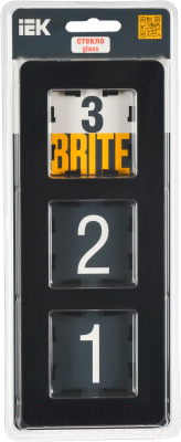 Рамка для выключателя IEK Brite BR-M32-G-41-K02 (черный)
