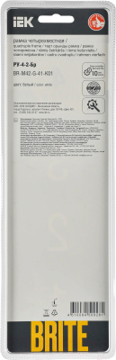 Рамка для выключателя IEK Brite BR-M42-G-41-K01 (белый)