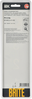 Рамка для выключателя IEK Brite BR-M42-G-41-K02 (черный)
