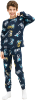 Пижама детская Mark Formelle 563311 (р.134-68, джойстики на темно-синем) - 
