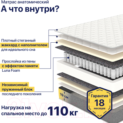 Купить Матрас Luna Home Balance 80x190 в Гродно