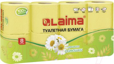 Туалетная бумага Laima 128721 (с ароматом ромашки)