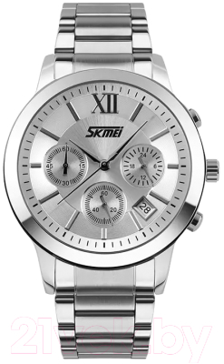 Часы наручные мужские Skmei 9097 (серебристый)