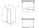Миниатюра изображения товара Душевой уголок Abber Schwarzer Diamant AG30140H-S50-S50