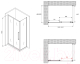 Миниатюра изображения товара Душевой уголок Abber Schwarzer Diamant AG30160BH-S50B