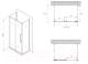 Миниатюра изображения товара Душевой уголок Abber Schwarzer Diamant AG30160BH-S75B-S75B