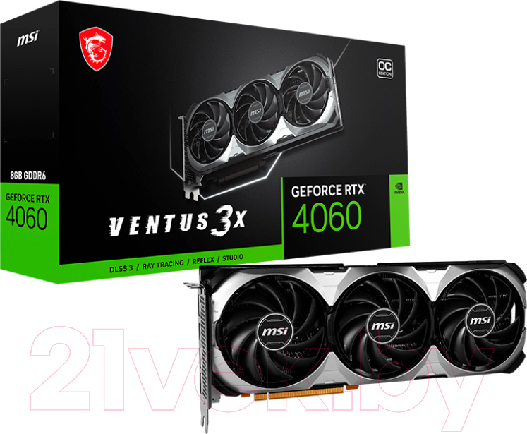 Видеокарта MSI RTX 4060 Ventus 3X 8G OC