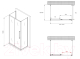 Миниатюра изображения товара Душевой уголок Abber Schwarzer Diamant AG30160BH-S85B-S85B