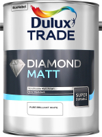 Краска Dulux Trade Diamond Matt износостойкая (4.5л, белый) - 