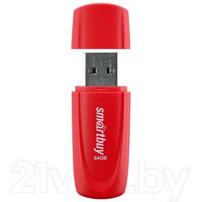 Usb flash накопитель SmartBuy Scout Red 64GB (SB064GB2SCR)