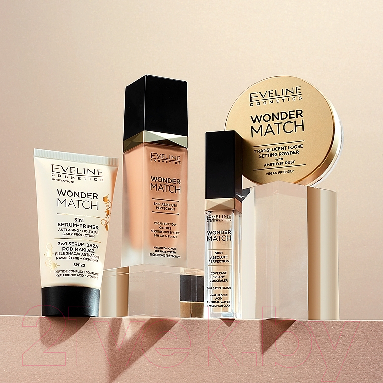 Сыворотка для лица Eveline Cosmetics Wonder Match База под макияж 3в1 (30мл) — фото 3