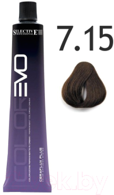 Крем-краска для волос Selective Professional Colorevo 7.15 / 84715 (100мл, блондин ладан)
