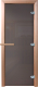 Стеклянная дверь для бани/сауны Doorwood Сумерки 190х70 (графит, коробка хвоя) - 