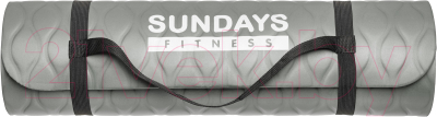 Коврик для йоги и фитнеса Sundays Fitness IR97505C (серый)