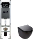 Унитаз подвесной с инсталляцией WeltWasser Amberg 350 ST + Merzbach 043 MT-BL + Amberg RD-BL - 