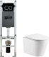 Унитаз подвесной с инсталляцией WeltWasser Amberg 350 ST + Salzbach 043 GL-WT + Amberg RD-BL - 