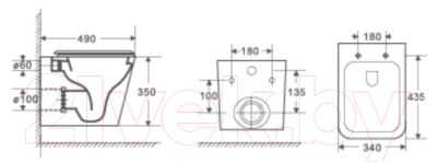 Унитаз подвесной с инсталляцией WeltWasser Amberg 497 + Gelbach 041 MT-BL + Amberg RD-MT CR