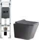 Унитаз подвесной с инсталляцией WeltWasser Amberg 350 ST + Gelbach 041 MT-GR + Amberg RD-WT - 