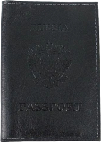 Обложка на паспорт Poshete 604-117K/NPK-BGN (черный) - 