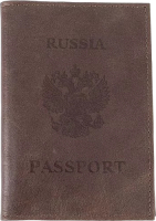 Обложка на паспорт Poshete 604-117K/NPK-BWB (коричневый) - 