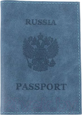 Обложка на паспорт Poshete 604-117K/NPK-NBW (синий)