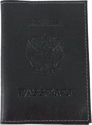 Обложка на паспорт Poshete 604-117LG-BBW (черный)