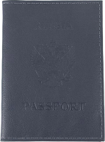 Обложка на паспорт Poshete 604-117LG-NBW (синий) - 