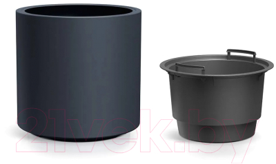 Кашпо Prosperplast Heos Cylinder / DBHER400-S433 (темно-серый)