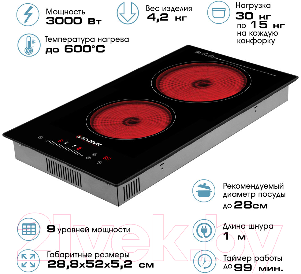 Электрическая варочная панель Endever Skyline DP-62