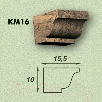 Декоративный элемент ПКФ Уникс КМ16 Консоль (100x135, светлый дуб)