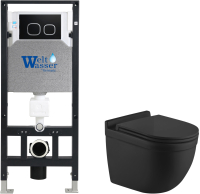 

Унитаз подвесной с инсталляцией, Amberg 506 + Heimbach 004 MT-BL + Amberg RD-BL