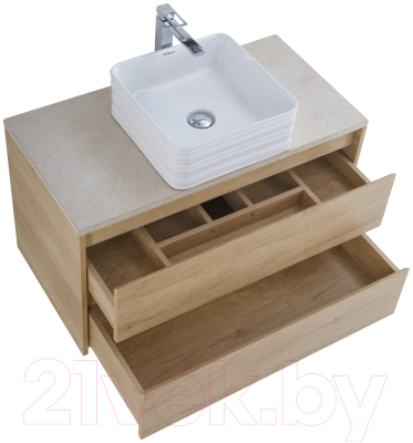 Тумба с умывальником BelBagno Kraft 80 / KRAFT80RNN-KEPMGL-1306-SET