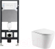 Унитаз подвесной с инсталляцией WeltWasser Amberg 506 + Salzbach 043 GL-WT + Amberg RD-WT - 