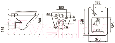 Унитаз подвесной с инсталляцией WeltWasser Amberg 506 ST + Hofbach 041 GL-WT + Amberg RD-BL