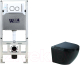 Унитаз подвесной с инсталляцией WeltWasser Amberg 506 ST + Merzbach 043 MT-BL + Amberg RD-WT - 