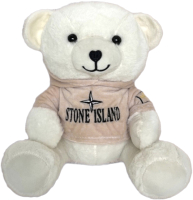 Мягкая игрушка SunRain Медведь Stone Islande (молочный/бежевое худи) - 
