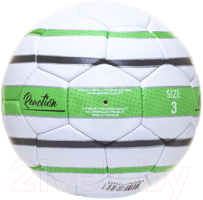 Футбольный мяч Atemi Reaction (размер 3, белый/зеленый/черный)