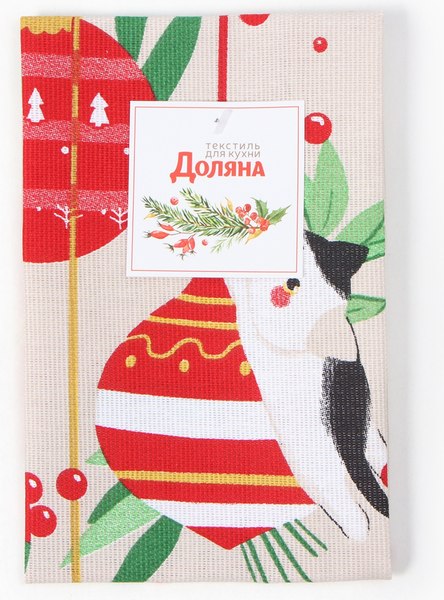 Полотенце Доляна Новогодние игрушки / 9770501