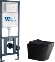 Унитаз подвесной с инсталляцией WeltWasser Marberg 410 + Gelbach 041 MT-BL + Mar 410 RD GL-WT - 
