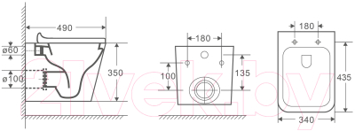 Унитаз подвесной с инсталляцией WeltWasser Marberg 410 + Gelbach 041 MT-BL + Mar 410 RD GL-WT