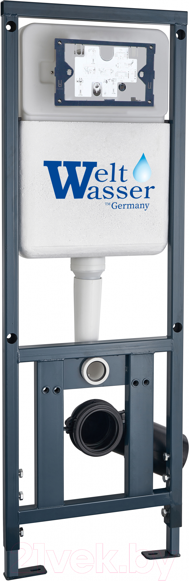 Унитаз подвесной с инсталляцией WeltWasser Marberg 410 + Heimbach 041 GL-WT + Mar 410 RD GL-WT