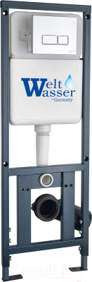 Унитаз подвесной с инсталляцией WeltWasser Marberg 410 + Heimbach 041 GL-WT + Mar 410 SE GL-WT